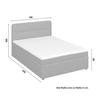 BOXSÄNG MARCO - Graublau/svart, Modern, trä/textil (140/200cm) - Bessagi Home