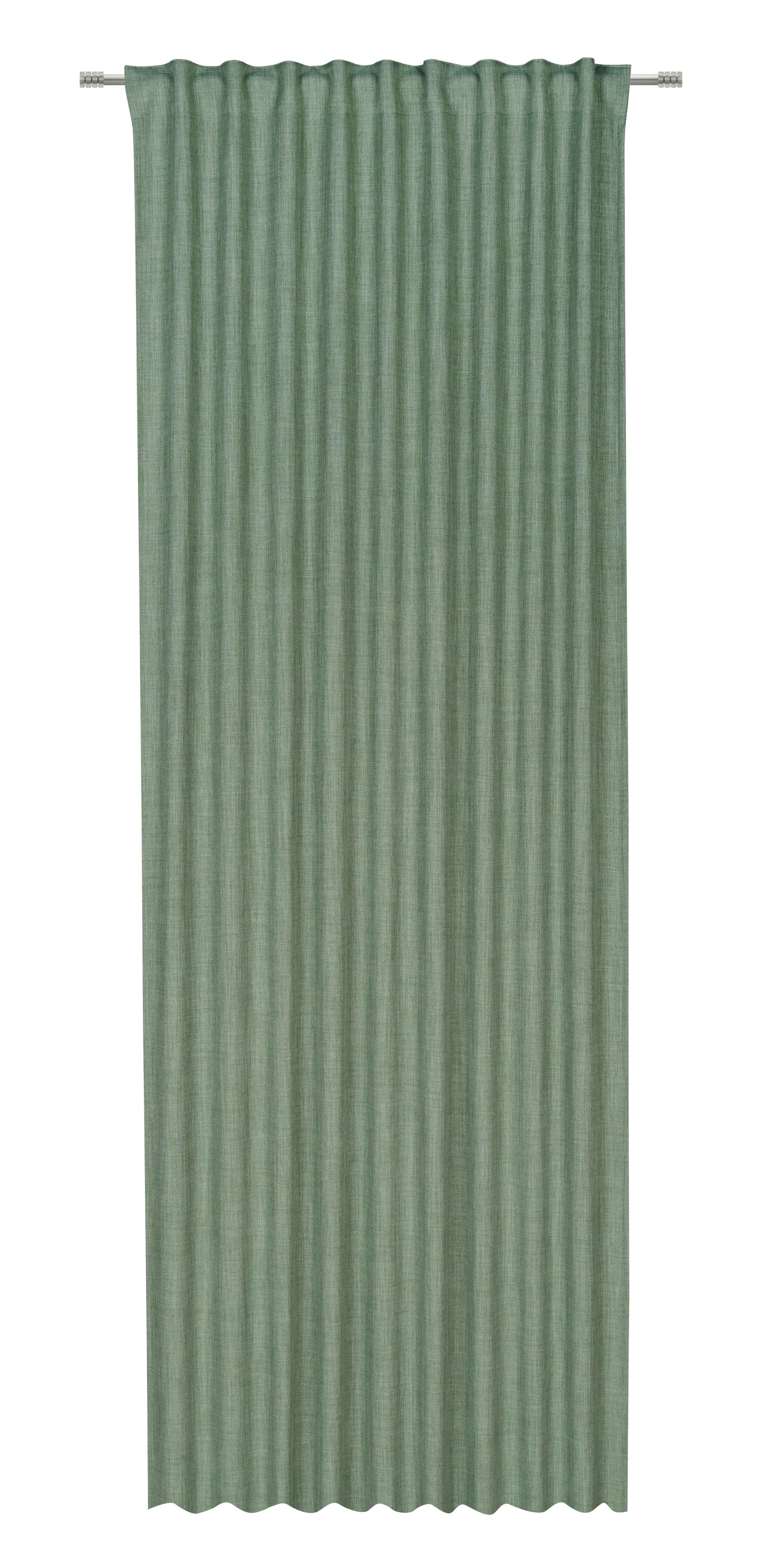 Fertigvorhang Leo Grün ca. 135x300cm - Grün, MODERN, Textil (135/300cm) - Premium Living