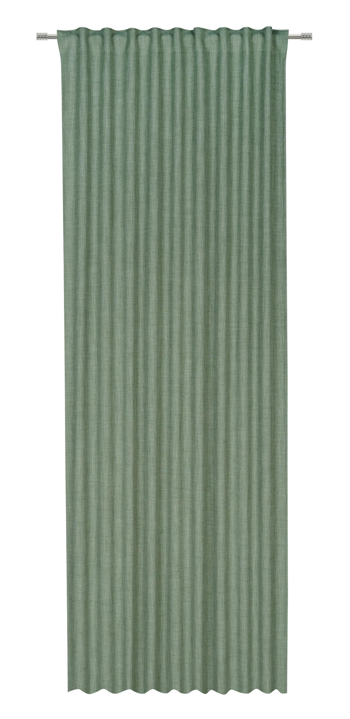Fertigvorhang Leo Grün ca. 135x300cm - Grün, MODERN, Textil (135/300cm) - Premium Living