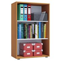 Pisarniški Regal Lona Xl, Bukev - črna/barve bukve, Basics, umetna masa/leseni material (70/105/37cm) - MID.YOU