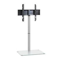 Stojalo Za Tv Alani - barve aluminija/prozorno, Basics, kovina/steklo (60/100/45cm) - MID.YOU