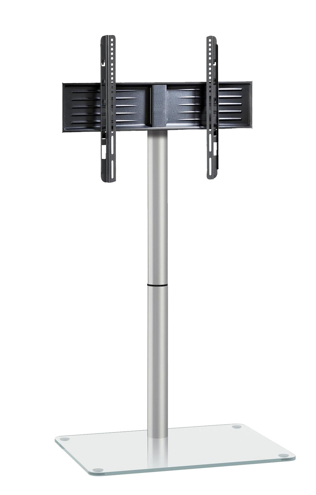 Stojalo Za Tv Alani - barve aluminija/prozorno, Basics, kovina/steklo (60/100/45cm) - MID.YOU