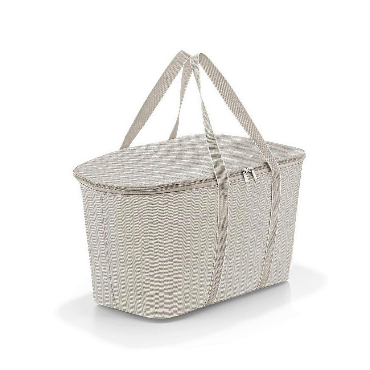 TORBA CHŁODZĄCA COOLERBAG HERRINGBONE SAND - beżowy, Modern, tkanina (44.5/24.5/25cm) - Reisenthel