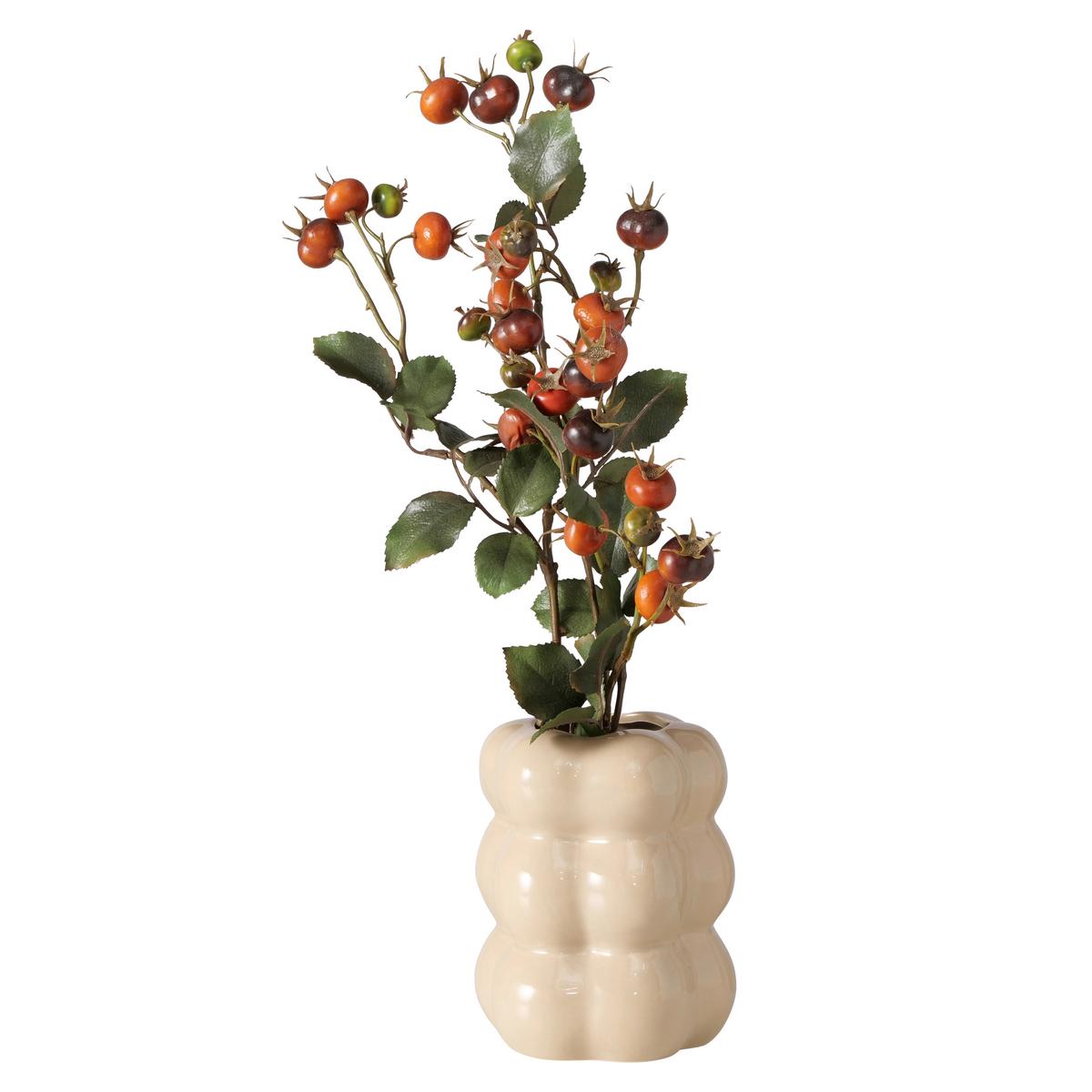 Vase Lumina I Beige - Beige, Basics, Keramik (14/16,3cm)