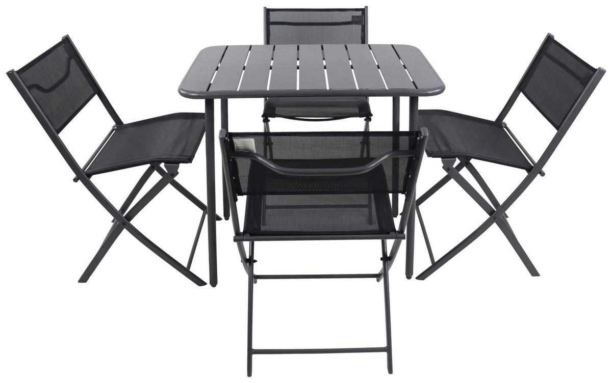 Vrtni Set Sumila, Črna, 5-Delno - črna, Moderno, kovina/umetna masa - Ambia Garden