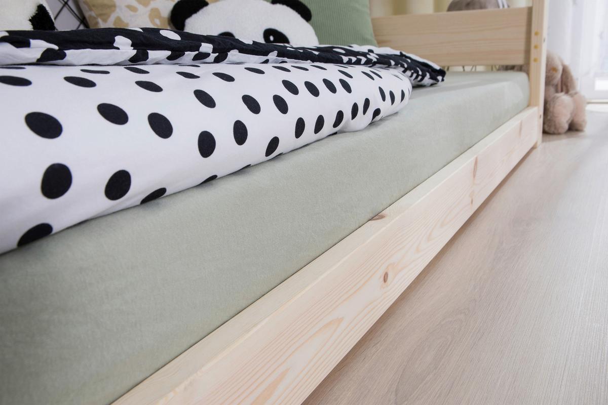 Stauraumbett Holz Fußball ca. 97x213 cm Kiefer - Naturfarben, MODERN, Holz (90/200cm) - MID.YOU