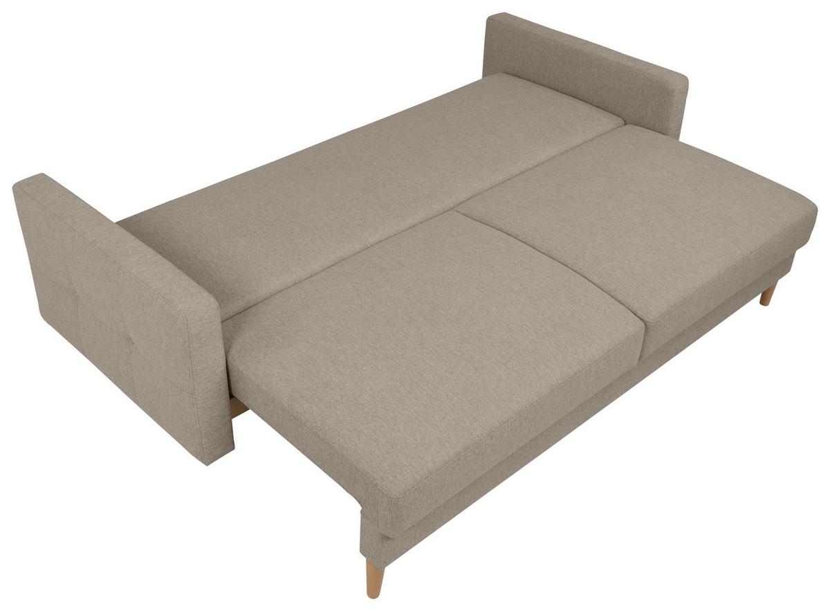 Trosjed Na Razvlačenje Noret - bež/hrast Wotan, Konvencionalno, tekstil/drvo (222/93/99cm) - Modern Living