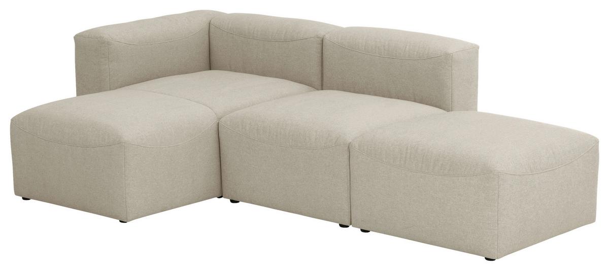 ECKSOFA LENA - Creme, Design, Kunststoff/Textil (160/250cm) - Max Winzer