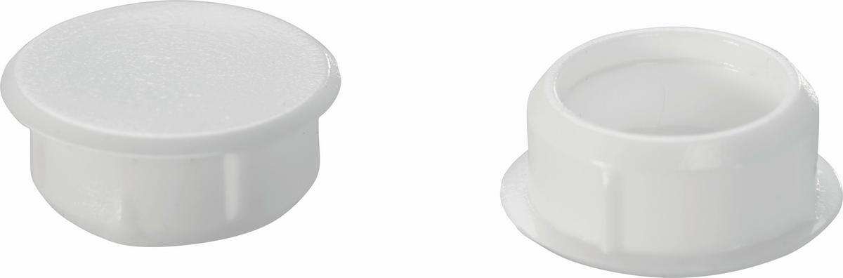 Abdeckkappen Elisa in Weiß 10er Pack - Weiß, Kunststoff (0.9cm) - Modern Living
