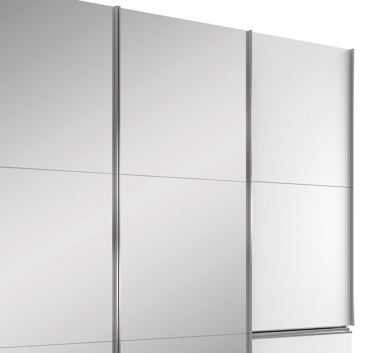 Ormar S Kliznim Vratima Level 36a - bijela/boje kroma, Moderno, staklo/drvni materijal (300/216/65cm) - Modern Living