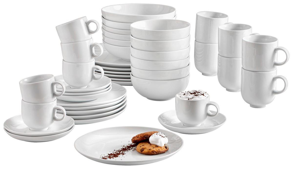 SERWIS OBIADOWO-ŚNIADANIOWY LAFER PURE - biały, Design, ceramika - Johann Lafer