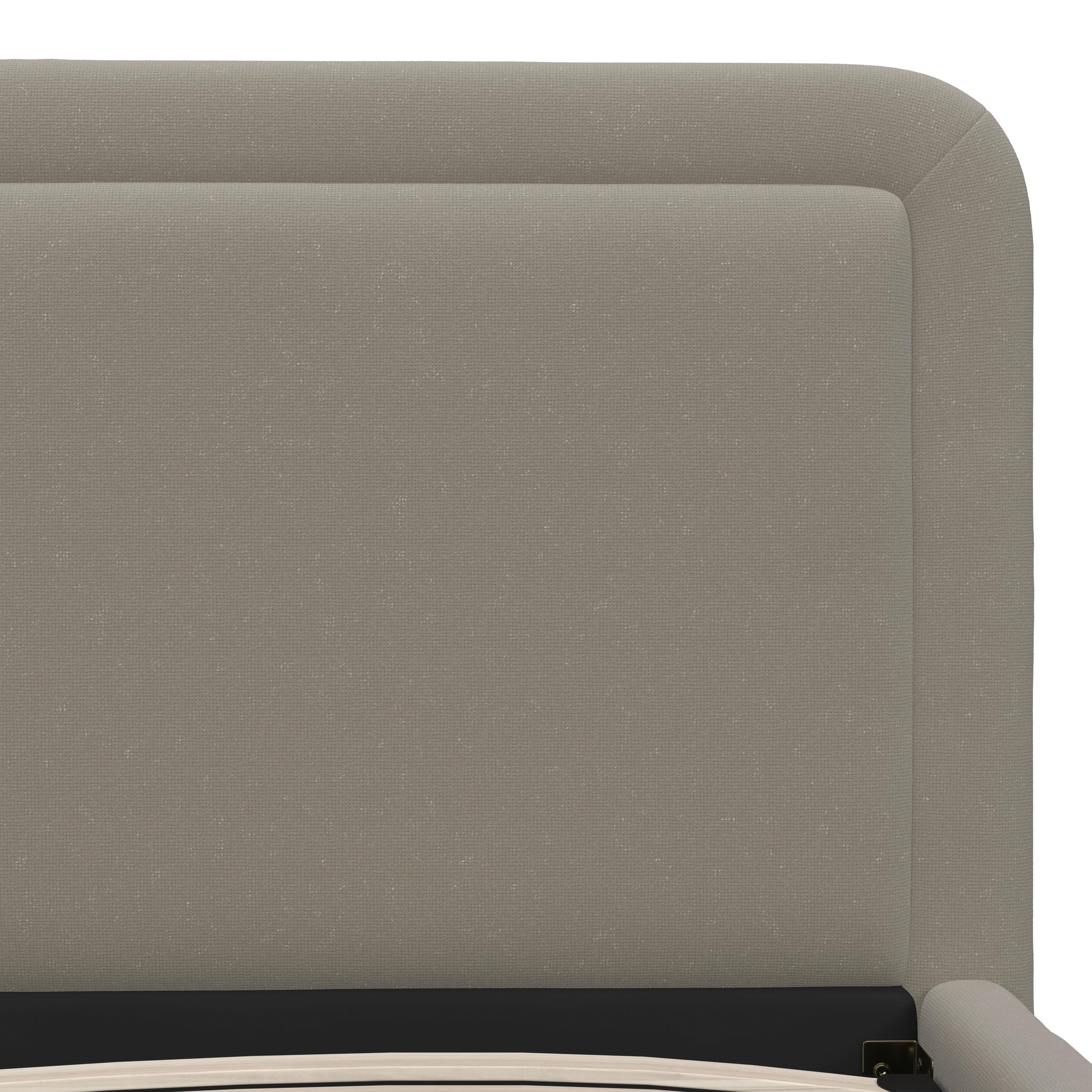 STOPPAD SÄNG XIRELIA - taupe/ekfärgad, Modern, metall/trä (160/200cm) - Bessagi Home