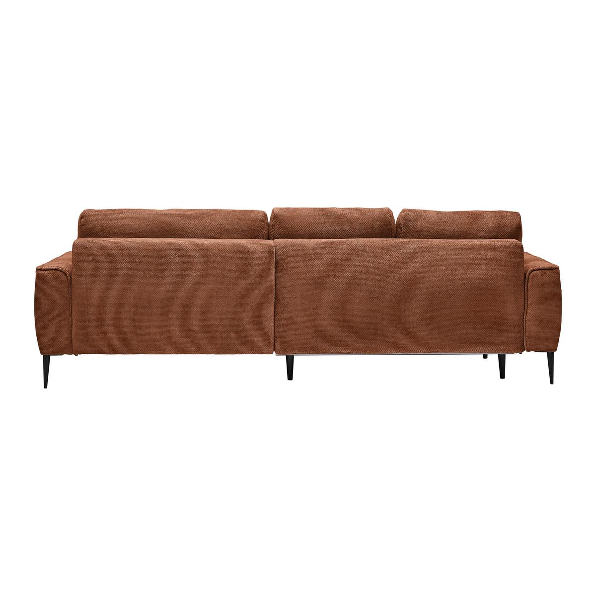 Ecksofa Custom Terracotta - Terracotta/Schwarz, MODERN, Textil/Metall (255/164cm) - Mömax