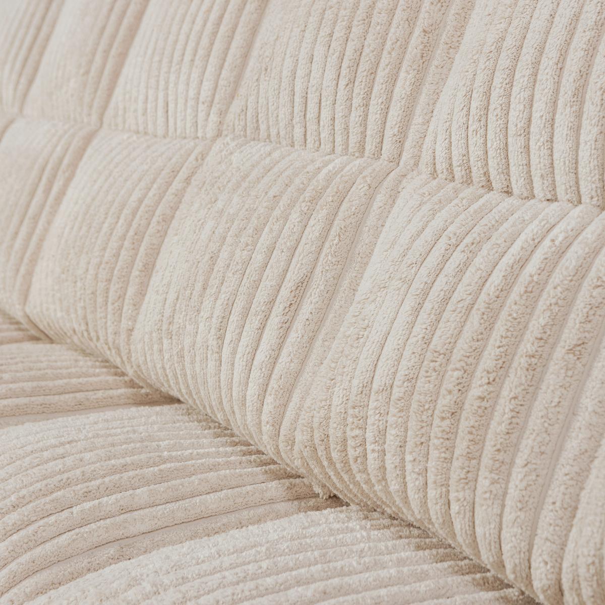 2-Sitzer-Sofa Second Date Beige B: 226cm - Beige/Schwarz, Design, Kunststoff/Textil (226/78/99cm) - Livetastic
