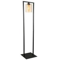 Stehleuchte Ambi Schwarz/Bernsteinfarb. 25 W - Bernsteinfarben/Schwarz, MODERN, Glas/Metall (30/140cm)
