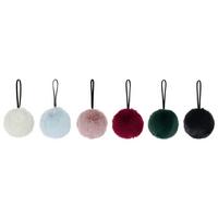 Dekohänger Fluffy diverse Farben - Rot/Schwarz, MODERN, Textil (10cm) - Mömax