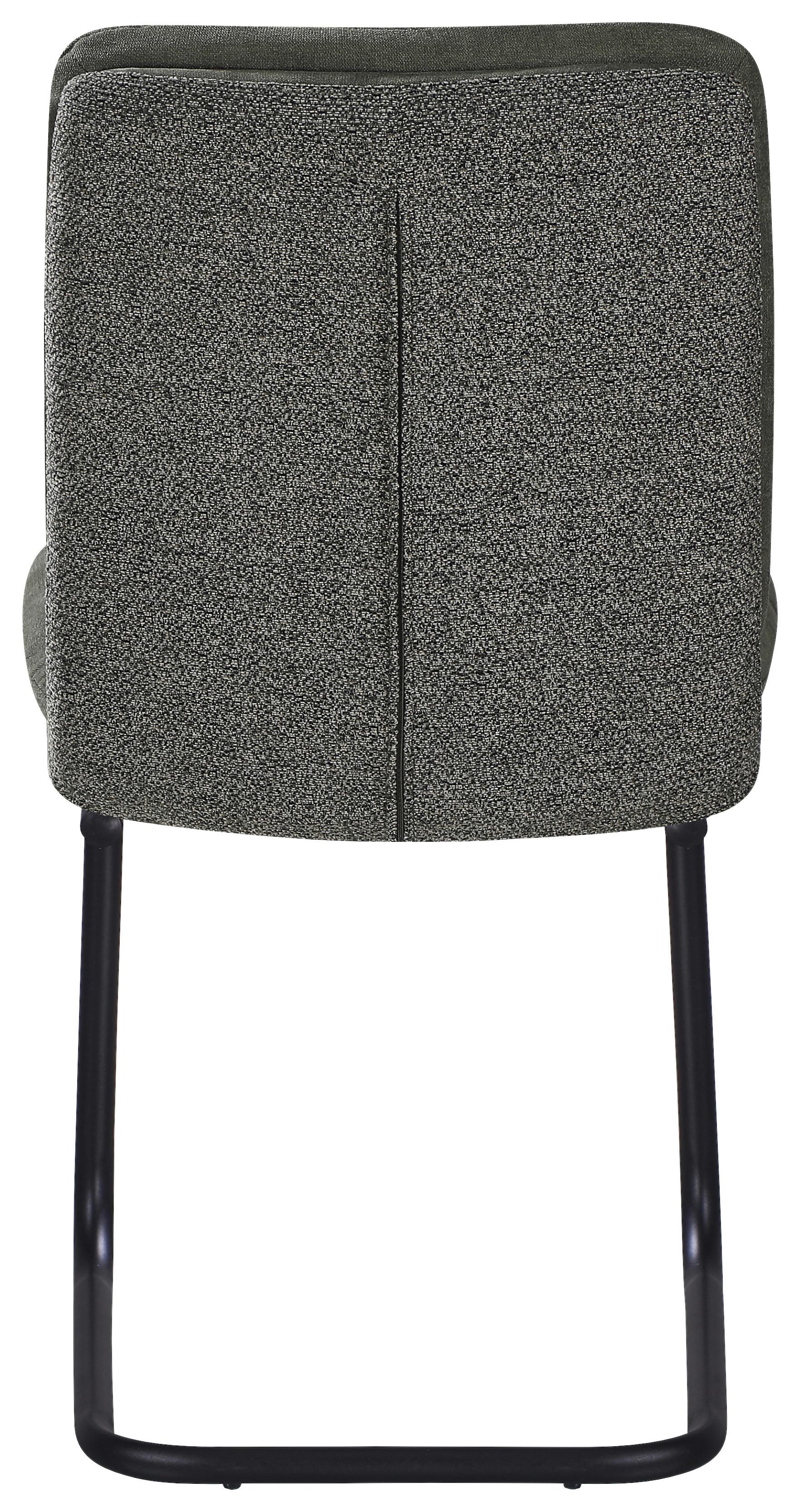 Stuhl Nova Grün - Schwarz/Grün, MODERN, Textil/Metall (48/91/66cm) - Premium Living