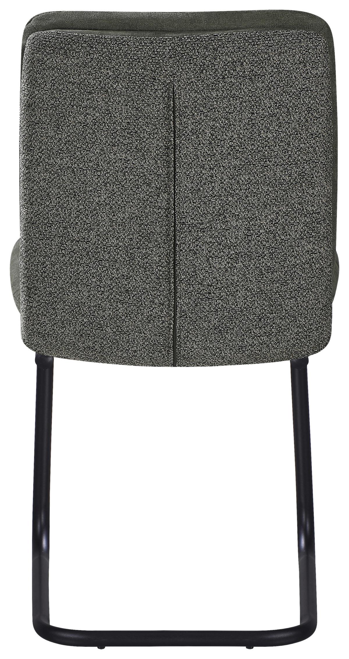 Stuhl Nova Grün - Schwarz/Grün, MODERN, Textil/Metall (48/91/66cm) - Premium Living