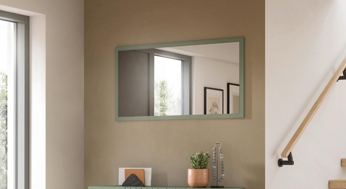 SPIEGEL STATION - Graugrün, Design, Glas/Holzwerkstoff (106/55/2cm) - MID.YOU