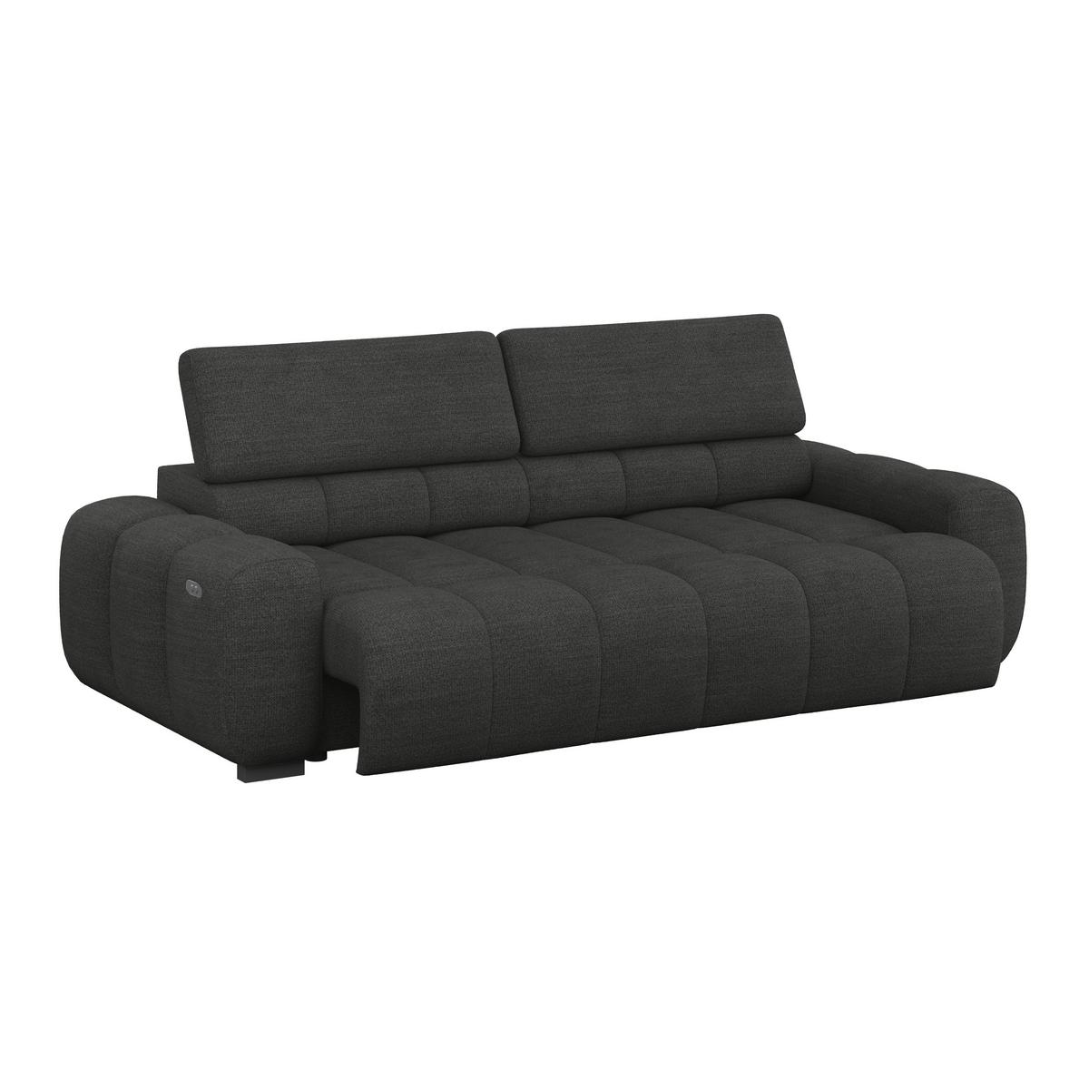 Velika Sofa Bull - crna, Design, tekstil/plastika (248/77-97/108cm) - Luca Bessoni