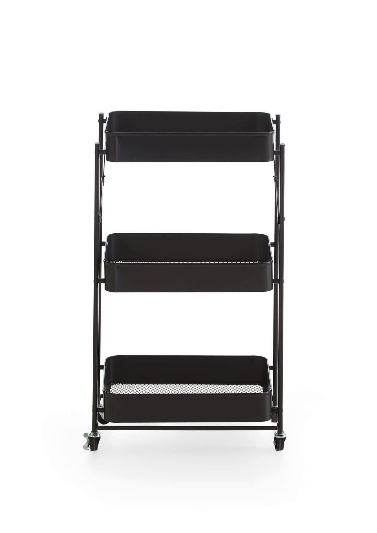 ALLZWECKWAGEN KLEINMÖBEL - Schwarz, Design, Metall (44/78/31cm) - MID.YOU