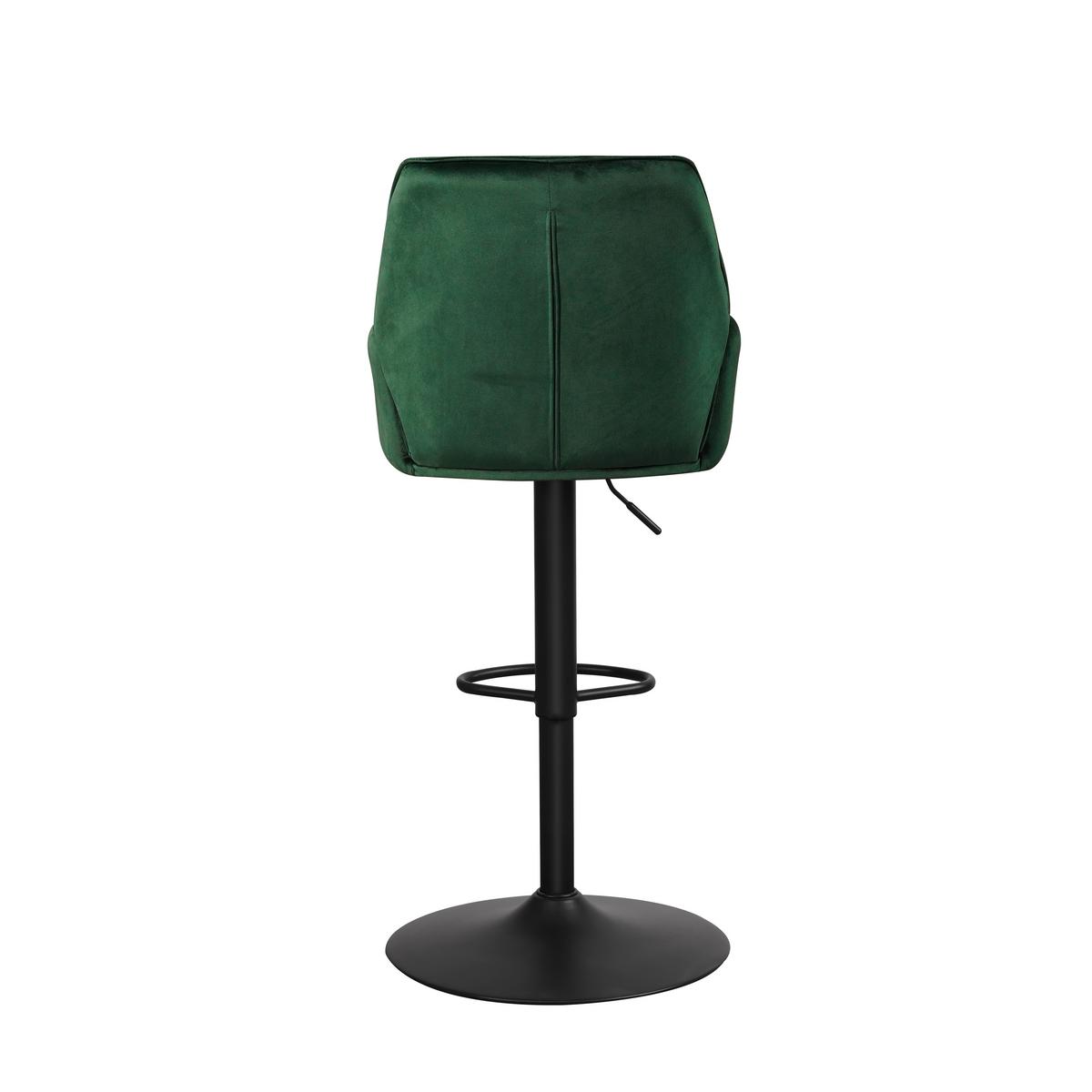 Set Barskih Stolov Donny, Zelena, 2 Kos - črna/zelena, Moderno, kovina/tekstil (54/100/58cm) - MID.YOU