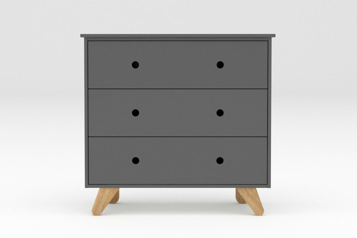 Kommode Grau - Naturfarben/Grau, Design, Holz/Holzwerkstoff (95/90/50cm) - Livetastic