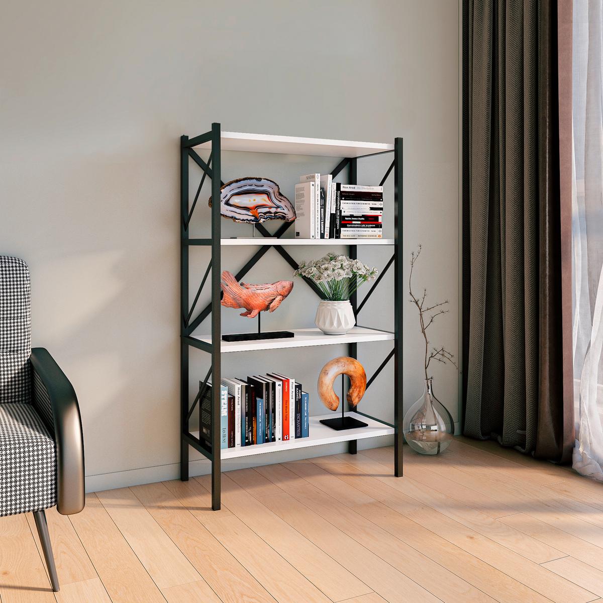Regal Insasi, Bela - bela, Moderno, leseni material (66/121/34cm) - MID.YOU