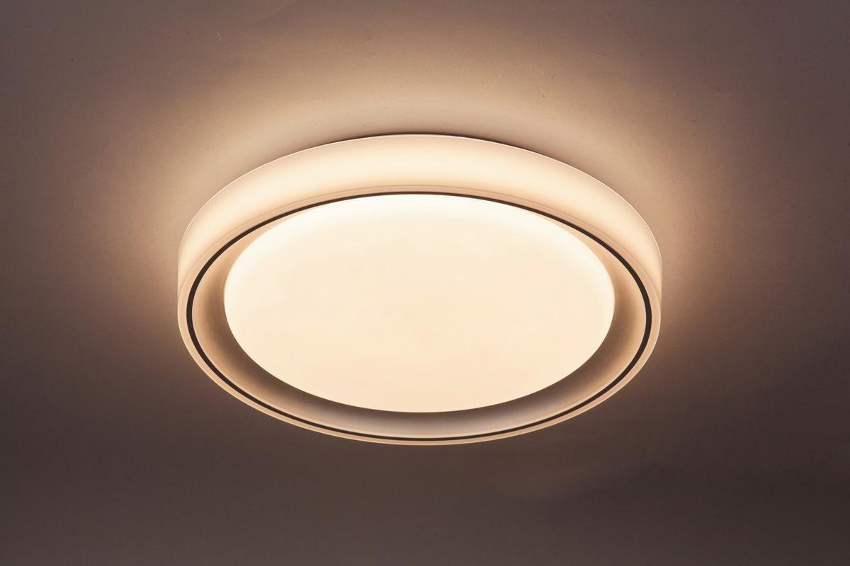 LAMPA SUFITOWA LED ROCHESTER *SBN* - biały, Basics, tworzywo sztuczne/metal (40/7,53cm) - Novel