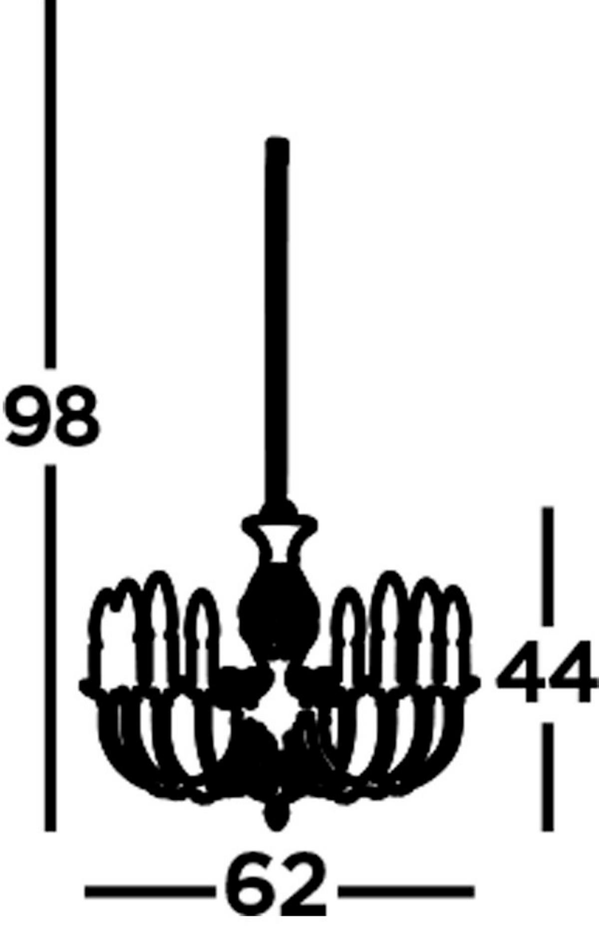 Függőlámpa 4489-8 - ezüstszínű, Design, fém (62/62/44cm)