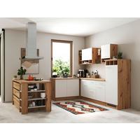 Kotna Kuhinja Z Aparati Hilde, 280x172cm - bela/barve aluminija, Design, kovina/leseni material (280/172cm) - Respekta