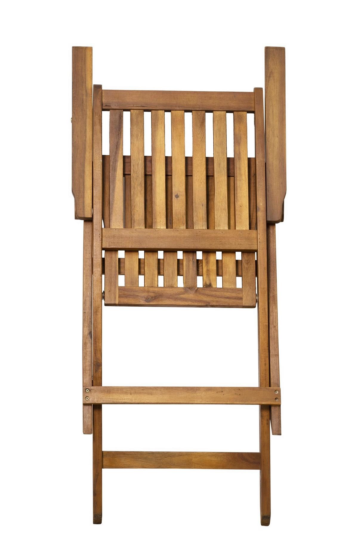 Balkonset 3-tlg. Naturfarben Akazienholz - Naturfarben, Natur, Holz - Gardenson