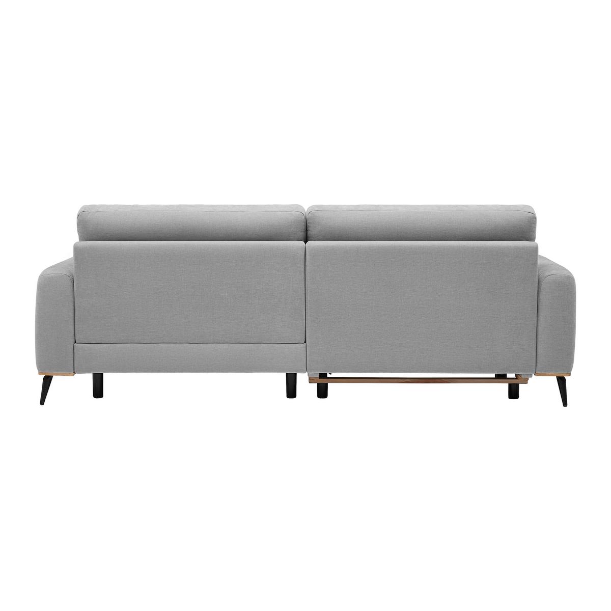 Wohnlandschaft Romeo Grau mit Bettfunktion - Schwarz/Grau, KONVENTIONELL, Holz/Textil (234/87/167cm) - Zandiara