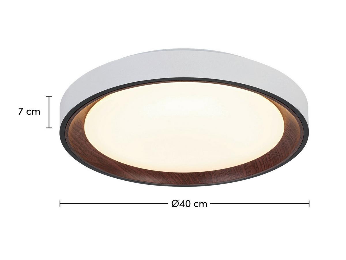 LAMPA SUFITOWA TINA - czarny/biały, Trend, tworzywo sztuczne/metal (40/7cm) - Novel