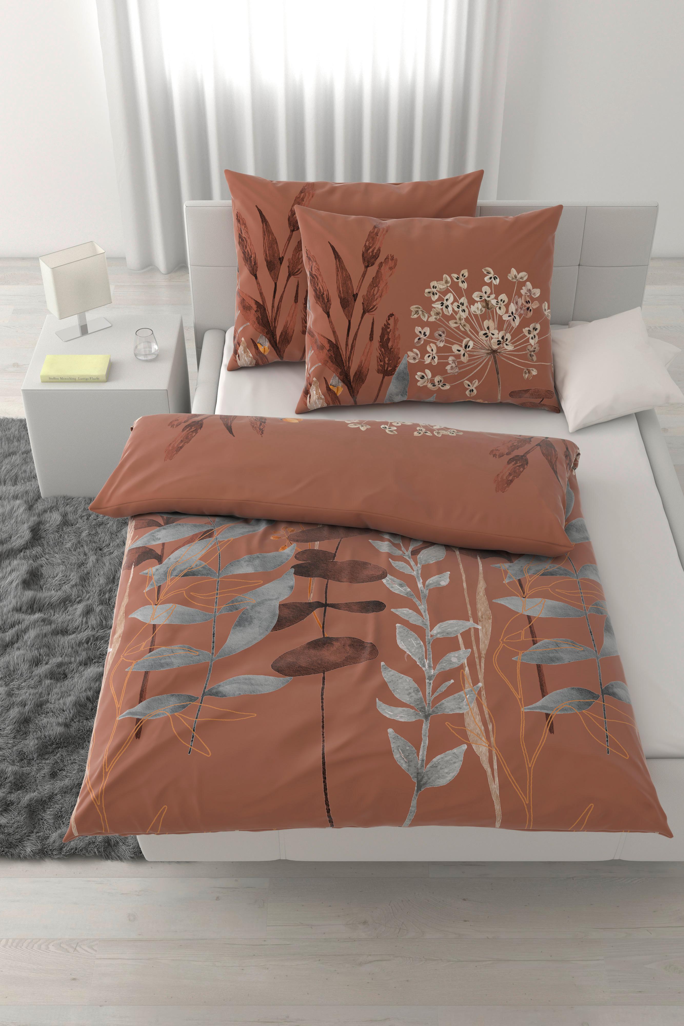 Lenjerie de pat Leavi cca. 200/220/2X50/70 cm - cafeniu, Modern, textil (200/220cm) - Mömax