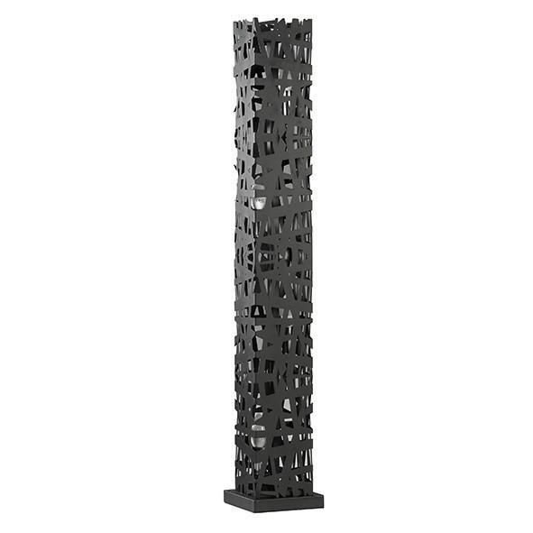 Stehleuchte Foresta Schwarz max. 6 Watt - Brombeere/Schwarz, Design, Metall (22/103cm)