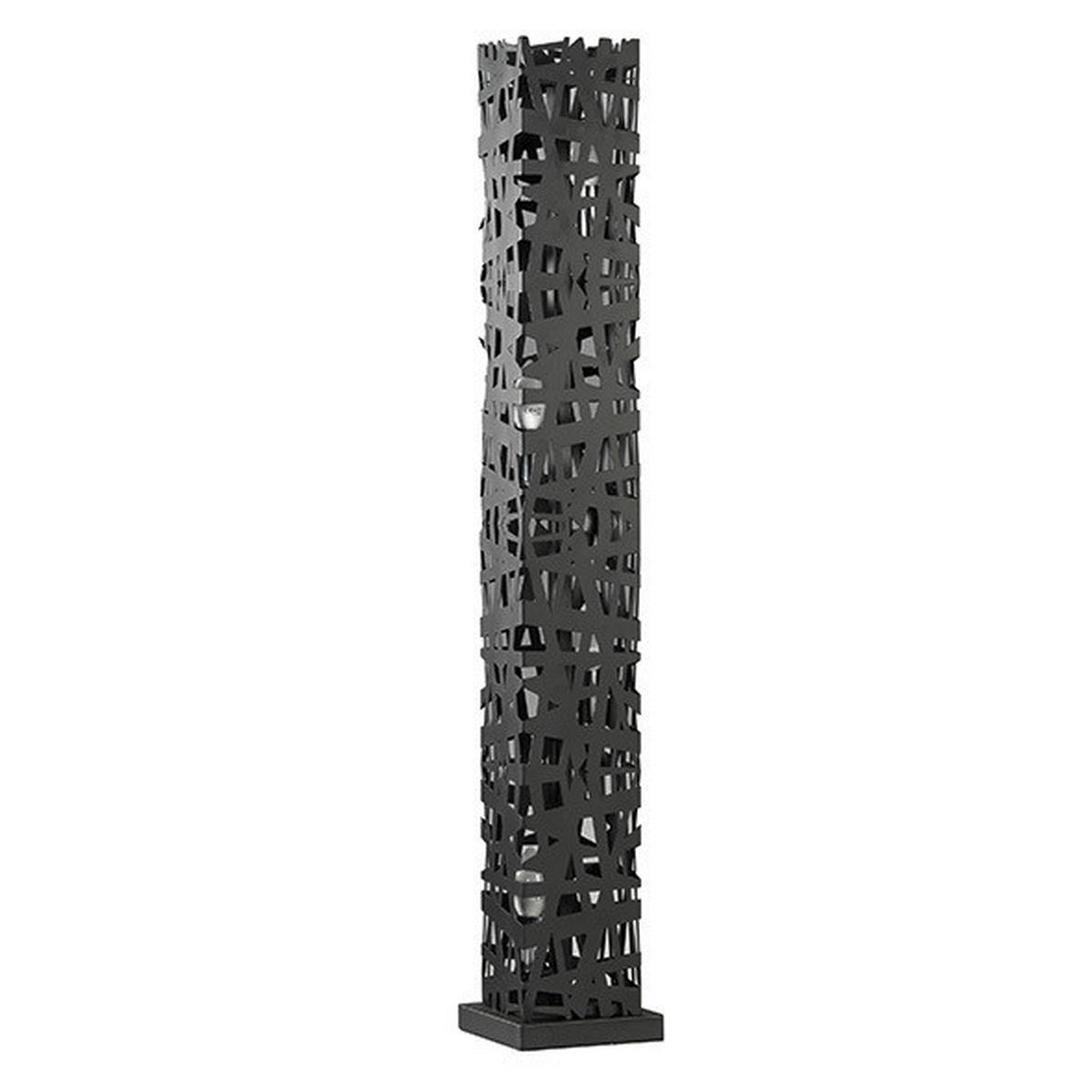 Stehleuchte Foresta Schwarz max. 6 Watt - Brombeere/Schwarz, Design, Metall (22/103cm)