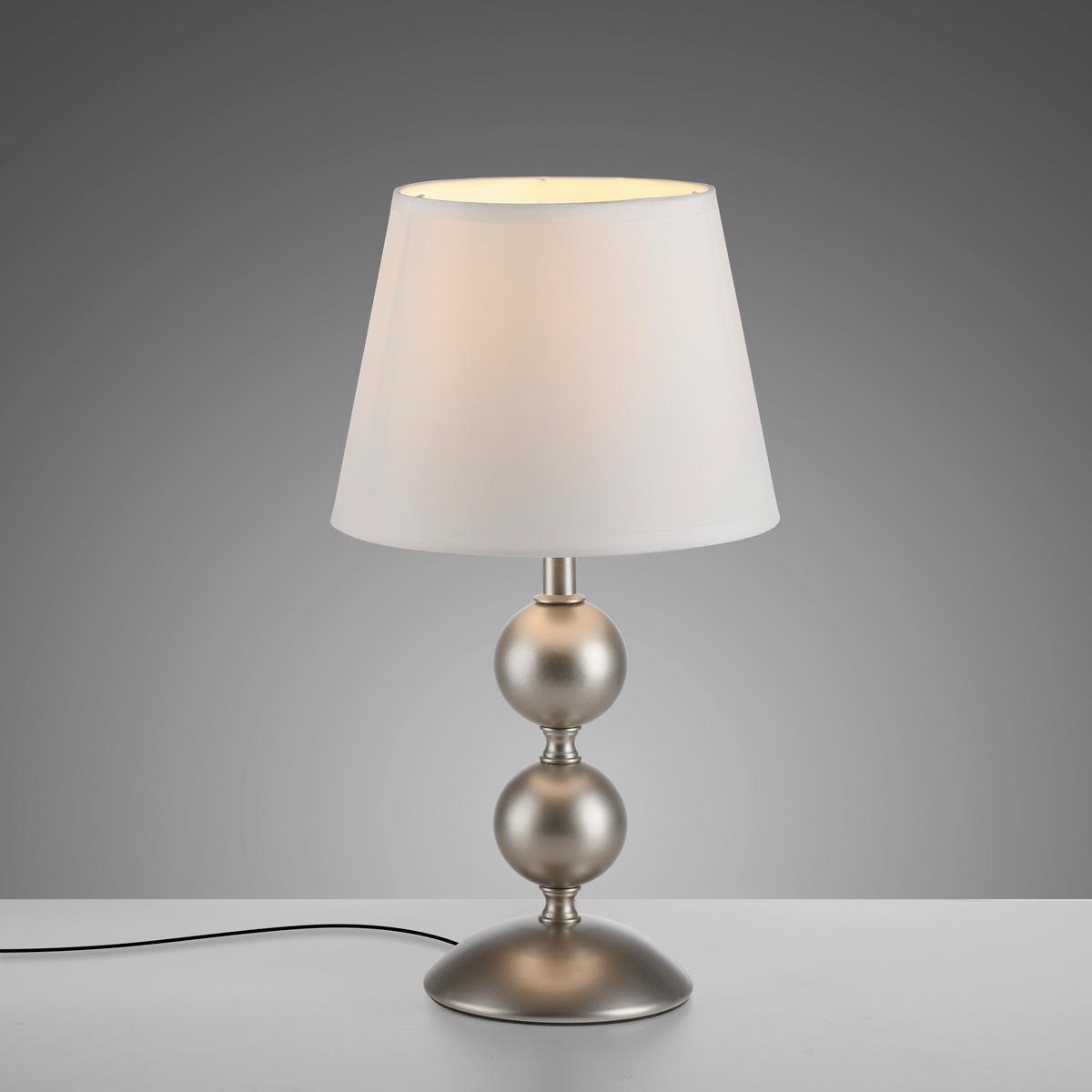LAMPA STOŁOWA 14194-97 SIENA - kolor brązu/biały, Trend, tworzywo sztuczne/metal (20/20/36cm) - Just Light