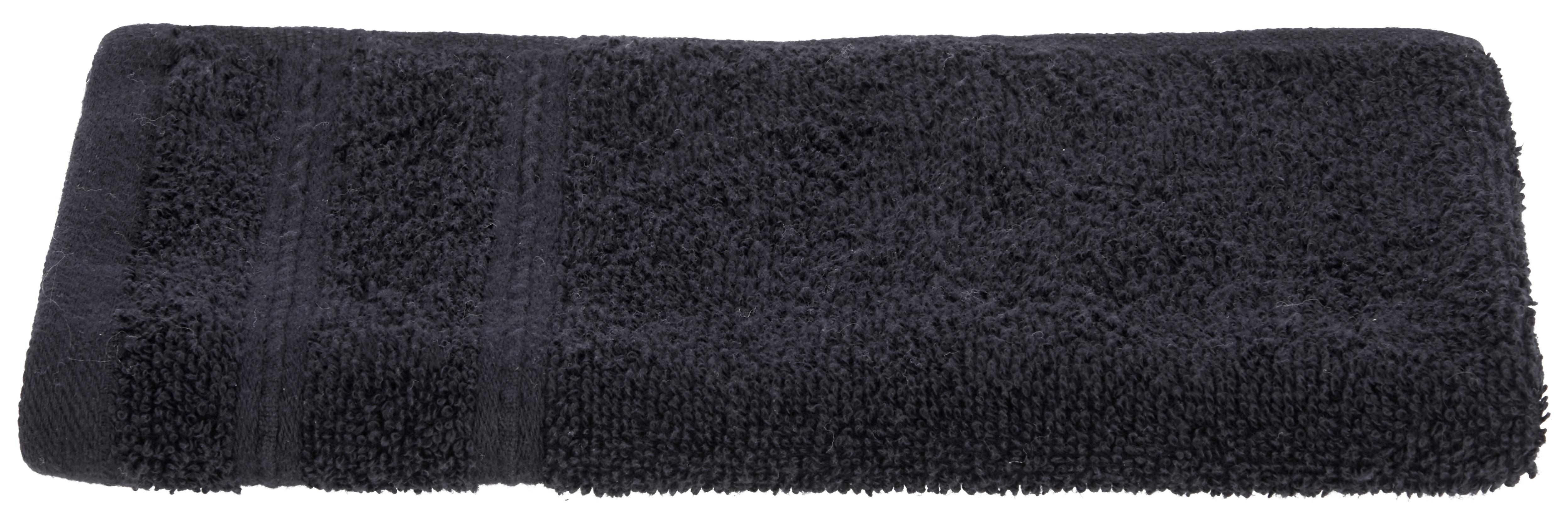 Gästetuch Melanie in Schwarz ca. 30x30cm - Schwarz, Textil (30/50cm) - Modern Living