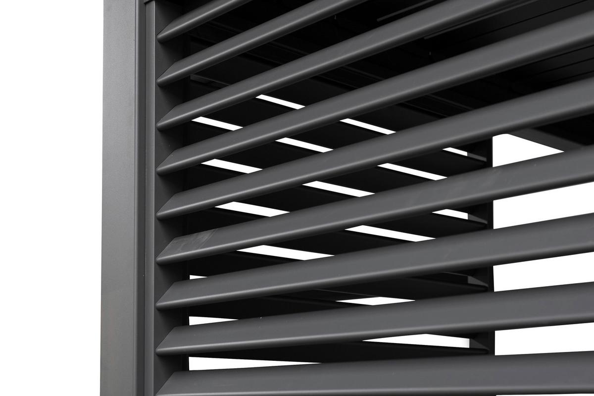 Rückwand für Basic BBQ Pergola ca. 113x239 cm Anthrazit - Anthrazit, LIFESTYLE, Metall (113/238,65/6cm) - Gardenson