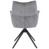 STOL MED ARMSTÖD LUCIA - grafitfärgad/svart, Lifestyle, metall/textil (62/90/64cm) - Premium Living