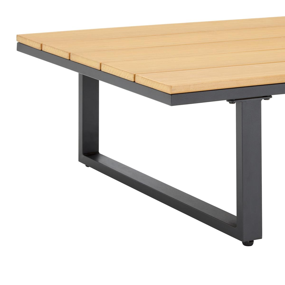 KOMPLET MEBLI TARASOWYCH ARIANNA - czarny, Modern, tworzywo sztuczne/metal (228/74/74cm) - Bessagi Garden