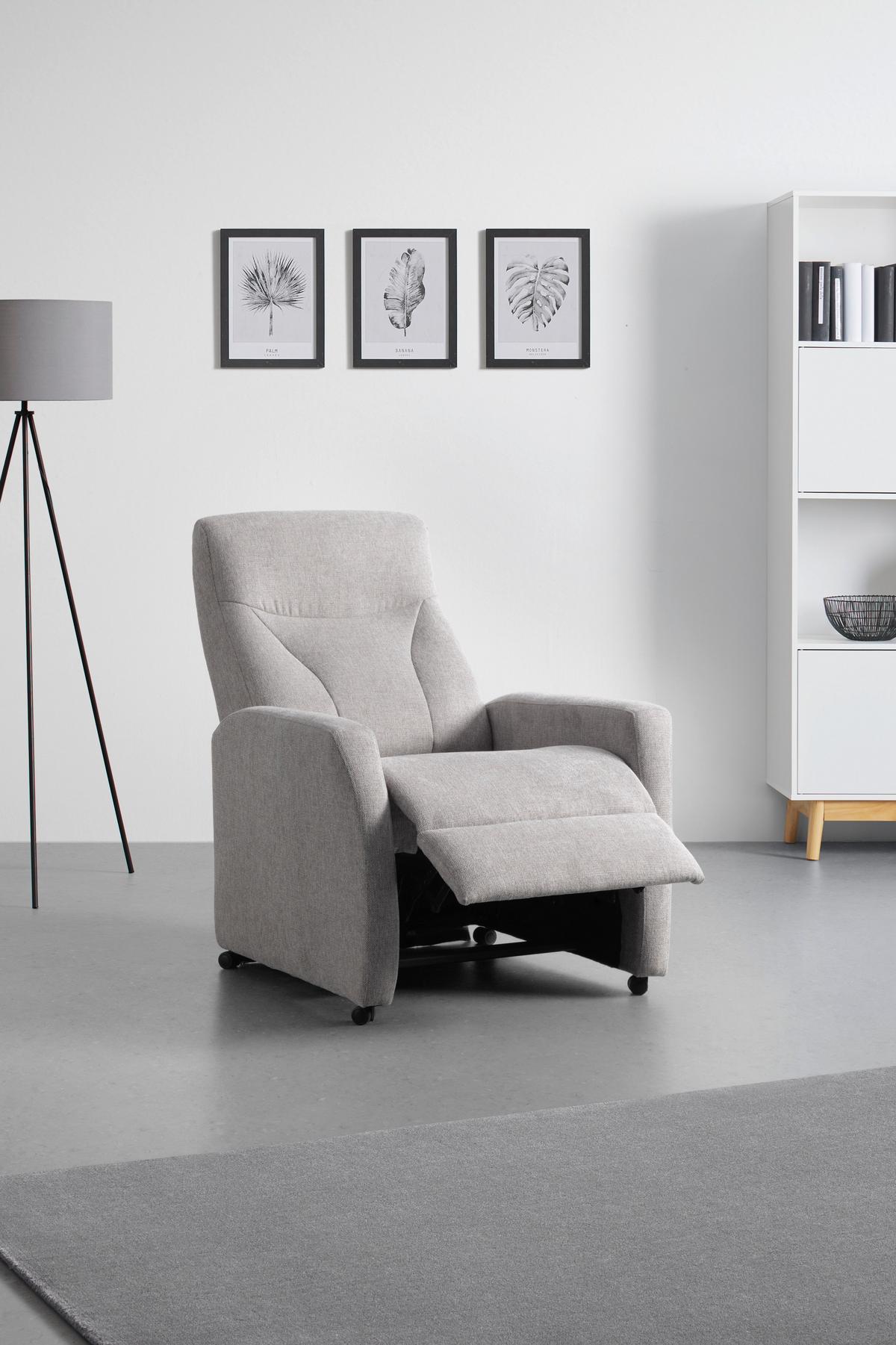 Relaxsessel Times in Grau - Grau, MODERN, Kunststoff/Textil (76/110/80cm) - Mömax