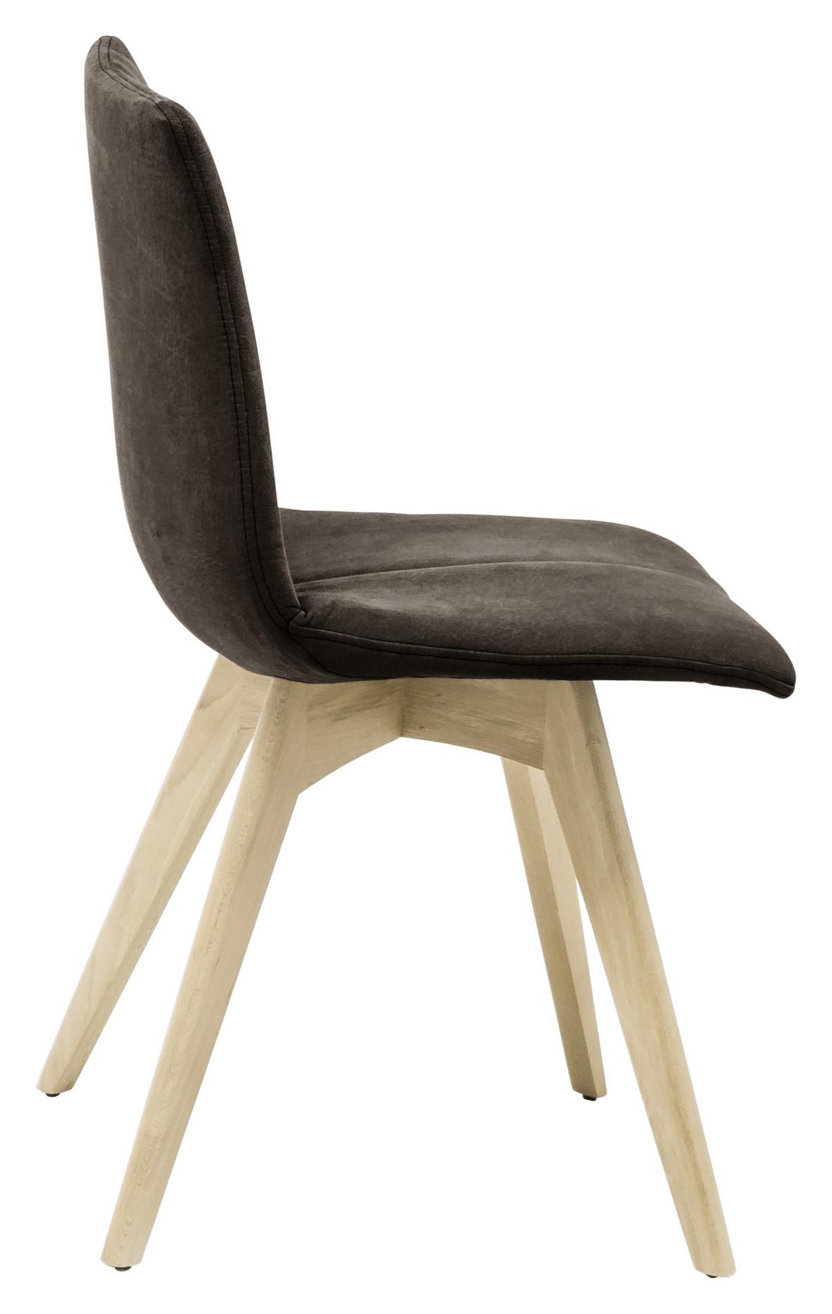 KRZESŁO SANNE 1 - brązowy, Design, drewno/tkanina (47/87/52cm) - Novel