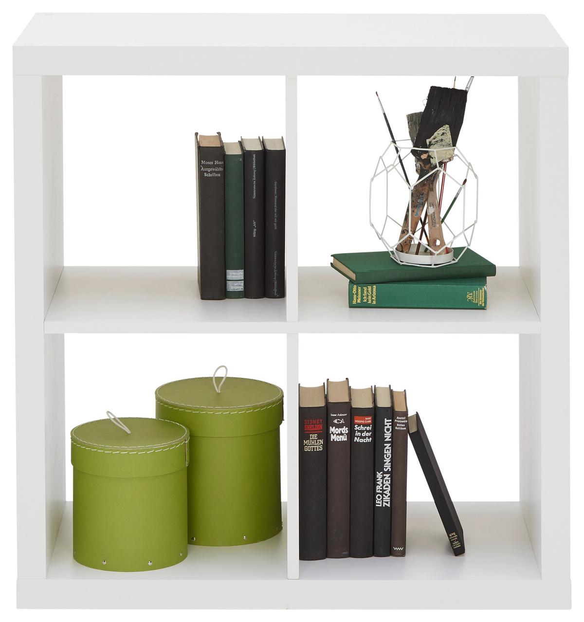 REGAŁ DZIAŁOWY STYLE - biały, Design, materiał drewnopochodny (77/77/38cm) - Carryhome