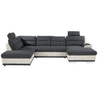 Sedežna Garnitura Seaside, Z Ležiščem, Predalom, Oblika U - barve kroma/siva, Konvencionalno, kovina/tekstil (218/334/165cm) - Premium Living