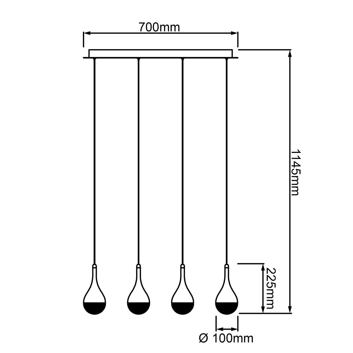 LED-Hängeleuchte Frizzante Chromfarben max. 20 Watt - Chromfarben, Design, Glas/Metall (70/9/114,50cm) - Brilliant