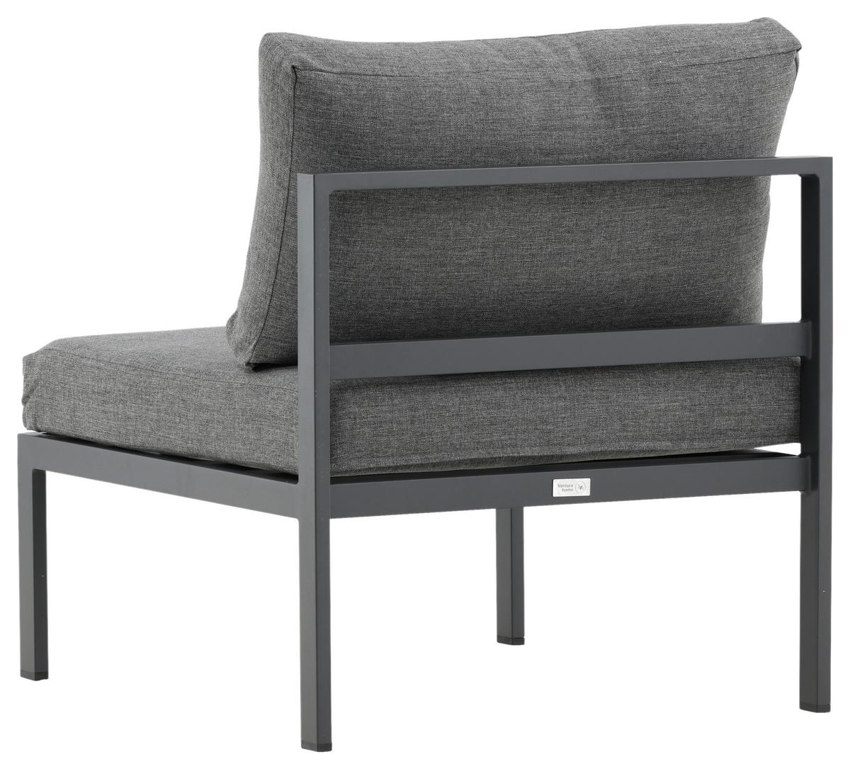 LOUNGESESSEL COPACABANA - Schwarz/Grau, KONVENTIONELL, Metall (70/65/74cm) - Gardenson
