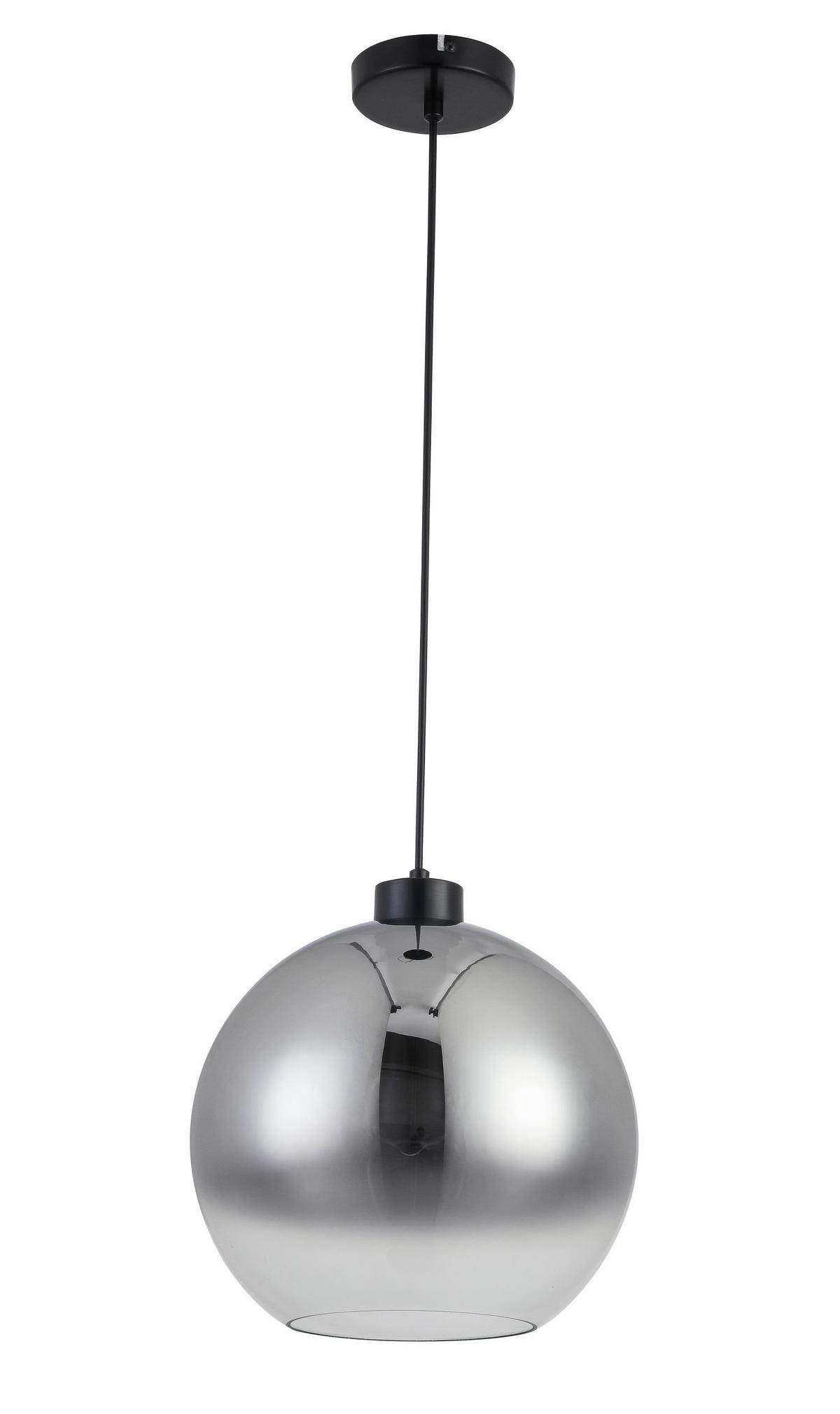LAMPA WISZĄCA SMOKEY *DK* - antracytowy/kolor chromowy, Lifestyle, metal/szkło (30/120cm) - Dieter Knoll