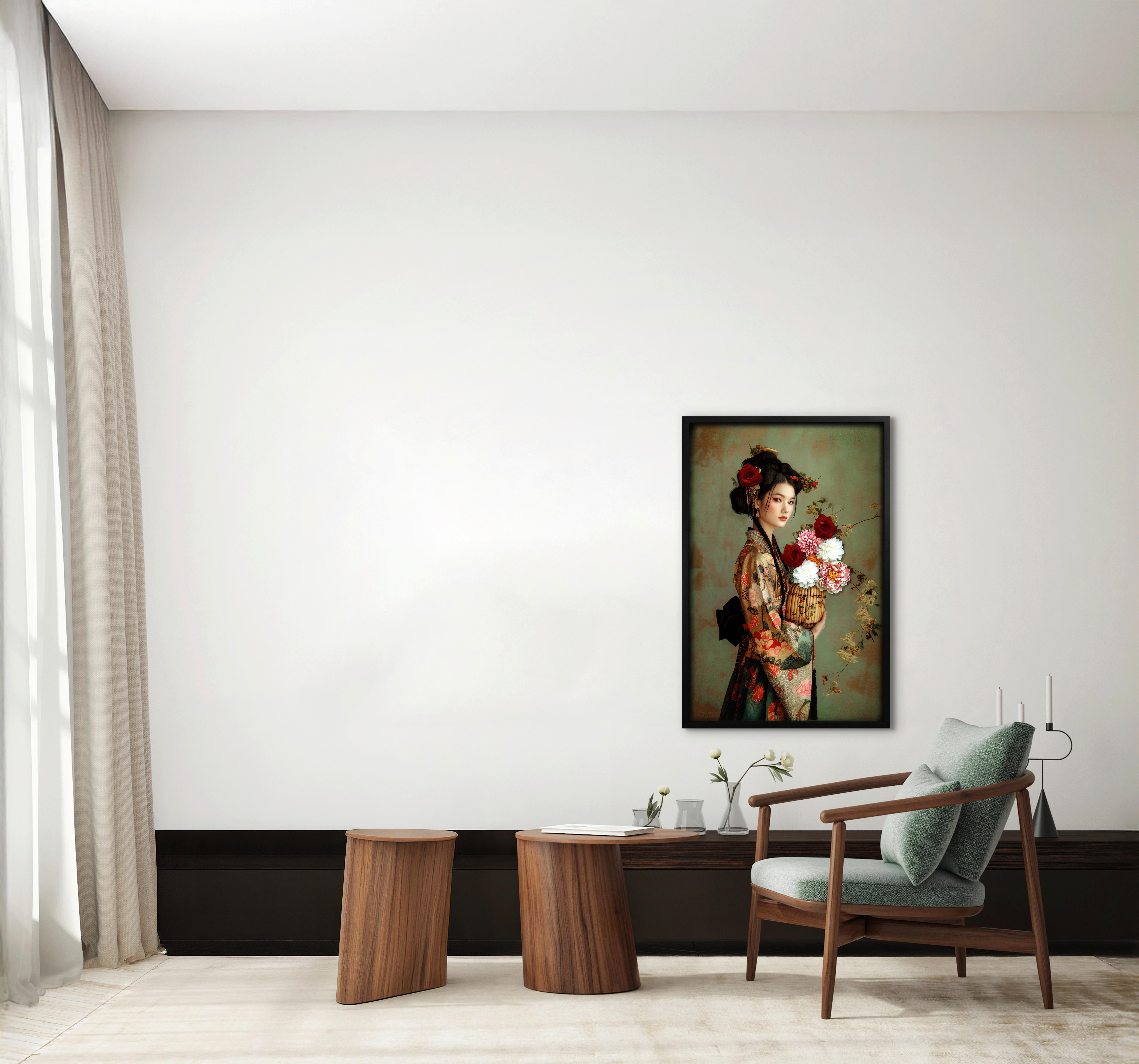 Keilrahmenbild Denise Small Multicolor - Multicolor/Schwarz, Modern, Kunststoff (60/90cm) - Premium Living